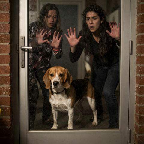The Swollen Beagle Blocked Our Glass Doors In The Suffocating Texas Heat, But Forcing It Aside Unveiled A Cruel Reality That Froze Our Entire Staff.