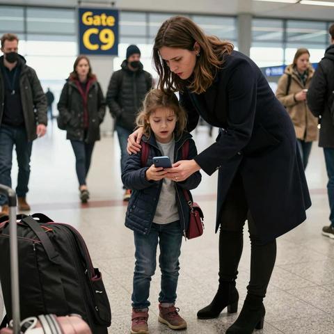 An Unaccompanied Little Girl At Gate C9 Refused To Stop Screaming For Security—Until She Grabbed My Arm And Confessed The Terrifying Truth About The Woman Claiming To Be Her Mother.