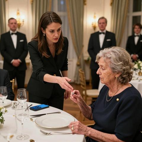 MI ESPOSA LE DIO UNA CACHETADA A MI MAMÁ FRENTE A LOS INVITADOS, SOLO PORQUE ELLA NO QUISO LLAMARLA LA SEÑORA DE LA CASA. MI MAMÁ NO RESPONDIÓ; SOLO PUSO UN ANILLO VIEJO SOBRE LA MESA. UNO POR UNO, LOS EMPLEADOS DEJARON DE SERVIR VINO Y SALIERON A PARARSE DETRÁS DE ELLA.
