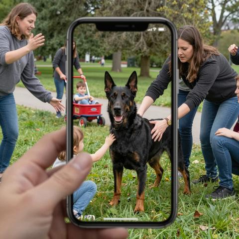 The screams ripped through Willow Creek Park when the massive German Shepherd sank its jaws into the toddler’s shirt and dragged the screaming boy away from his desperate mother — but when Officer Jake finally looked inside the stroller and saw what was hidden there, the whole crowd realized they’d just witnessed a miracle.