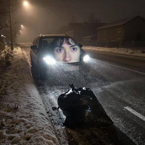 I Swerved To Miss A Black Trash Bag On A Freezing Highway At 3 AM… But When I Looked In My Rearview Mirror, What I Saw Frozen Inside Stopped My Heart Completely.