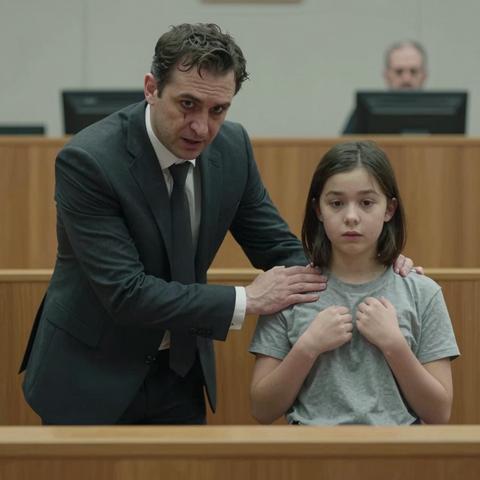 MY EX-HUSBAND SMILED CRUELLY IN COURT, HOLDING OUR 6-YEAR-OLD DAUGHTER’S SHOULDER AS HE CLAIMED SHE WAS JUST TOO SHY TO SPEAK TO ME. BUT THE MOMENT HIS GRIP LOOSENED, MY BABY LOOKED STRAIGHT AT THE JUDGE AND RAPIDLY SIGNED THREE WORDS THAT INSTANTLY TURNED THE ROOM ICE COLD AND SENT THE BAILIFFS SPRINTING FOR THE DOOR.