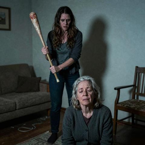 REGRESÉ SIN AVISAR Y VI A MI ESPOSA GOLPEANDO CON UN BATE DE BÉISBOL EL ESTÓMAGO DE MI MAMÁ DE 90 AÑOS, Y LUEGO PEGÁNDOLE EN EL HOMBRO PORQUE ELLA ESTABA PROTEGIENDO A MI HIJO. MI MAMÁ CAYÓ SENTADA AL SUELO, PERO AUN ASÍ USÓ SU CUERPO PARA CUBRIR AL NIÑO. CUANDO MI HIJO LEVANTÓ LA MIRADA Y DIJO: “PAPÁ, MAMÁ TAMBIÉN HIZO LO MISMO AYER”… TODA LA CASA SE QUEDÓ MUDA.
