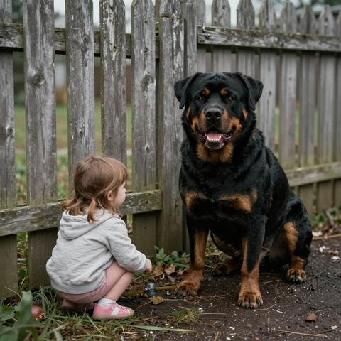 My 130-Pound Rottweiler Charged My Neighbor’s 6-Year-Old Daughter And Pinned Her To The Fence. I Ran To Stop Him, But Then I Looked Closer At The Rotted Wood…