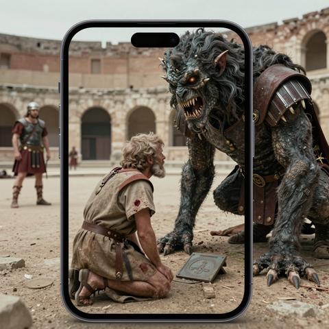 The Arrogant Tribune Threw the Lame, Forgotten Veteran into the Arena to Entertain the Crowd with the Manticore—But the Beast Refused to Strike When It Saw the Iron Tag Hidden Beneath the Old Man’s Tunic.