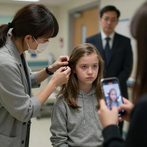 The School Principal Swore My Seven-Year-Old Daughter Was Faking A Minor Scratch For Attention After Recess… But When The Clinic Nurse Finally Pushed Back Her Bangs, She Dropped Her Clipboard And Screamed For An Ambulance.