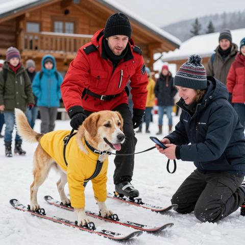 When the resort’s elite search-and-rescue dog refused to leave my 9-year-old son’s oversized rental snow boot, the head ski instructor tried to physically drag her away. Then I unbuckled the frozen yellow plastic, and the horrifying secret hidden inside the boot brought the entire crowded lodge to a dead silence.