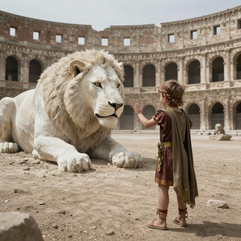 16. Part 2 – A poor orphan was falsely accused and forced to face the emperor’s most dangerous white beast in the brutal Roman arena. The crowd waited for his end, but when the boy made one simple gesture, the legendary animal’s shocking reaction brought the entire royal court to its knees.