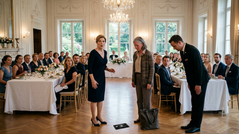Meine Schwiegermutter Ohrfeigte Meine Mutter Vor 48 Verwandten In Der Villa Gegen Den Festtisch, Weil Sie Sie Für Eine Arme Hausangestellte Hielt, Die Sich In Die Falsche Tür Verirrt Hatte — Doch Als Meine Mutter Ihre Alte Stofftasche Aufhob, Fiel Eine Schwarze Karte Heraus, Und Der Hausverwalter Senkte Sofort Den Kopf.