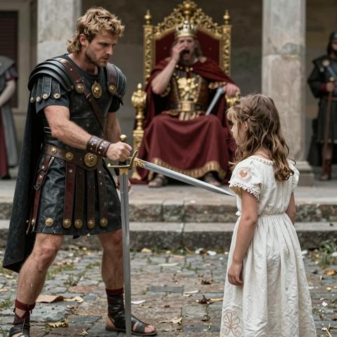 70. A Cruel Roman Commander Drew His Sword On A Starving Girl For Touching The Prince—But When Her Sleeve Tore, The Emperor Screamed A Command That Paralyzed The Entire Palace