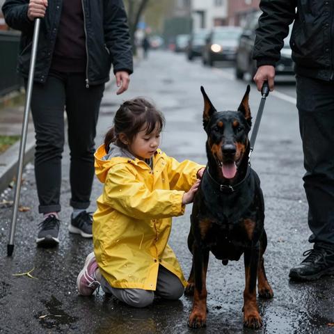 “It Had Been Raining All Morning And My 3-Year-Old Daughter Was Jumping In Puddles On Our Driveway In Her Little Yellow Rain Boots. Our Neighbor’s Massive Doberman Suddenly Sprinted Across The Street, Clamped His Jaws Around Her Rain Coat Hood And Violently Yanked Her Backward So Hard Her Boots Flew Off And She Skidded Across The Wet Asphalt On Her Back. She Was Screaming, Bleeding From Both Elbows. I Grabbed A Shovel From The Garage And Swung It At The Dog’s Head. He Dodged It, But He Would Not Let Go Of My Daughter. Then The Fire Truck Pulled Up. A Downed Power Line Had Fallen Into The Exact Puddle My Daughter Was About To Jump In Next. 10,000 Volts. The Firefighter Looked At Me, Then At The Dog, And Said ‘Ma’am, Put The Shovel Down. That Dog Just Did My Job For Me.'”