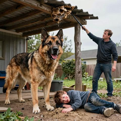 “My 4-Year-Old Son Was Swinging On His Favorite Swing In Our Backyard, Laughing And Kicking His Little Legs Higher And Higher. Out Of Nowhere Our Quiet, Lazy Bullmastiff Who Normally Just Sleeps On The Porch Launched His 140-Pound Body Straight Into The Swing, Snapped The Chain, And Sent My Son Tumbling Into The Dirt. My Son Was Screaming With A Busted Lip And A Mouthful Of Sand. My Husband Ran Outside And Punched The Dog In The Ribs. The Dog Didn’t Flinch. He Just Stood Over My Son And Barked At The Swing Set… At The Top Of The A-Frame, Right Where The Chain Had Been Connected, A Massive Hornet Nest Had Cracked Open And Thousands Of Yellow Jackets Were Pouring Out Like Smoke. The Exterminator Told Us Later ‘If Your Son Had Swung One More Time, He Would Have Hit That Nest With His Head At Full Speed. At His Age And Size, That Many Stings Could Have Killed Him In Under 4 Minutes.'”