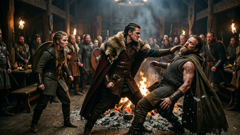 The Jarl’s Cruel Son Slapped A Viking Soldier Into The Ashes—Completely Unaware The Shieldmaiden Had Just Seen The Royal Mark Hidden Beneath His Cloak