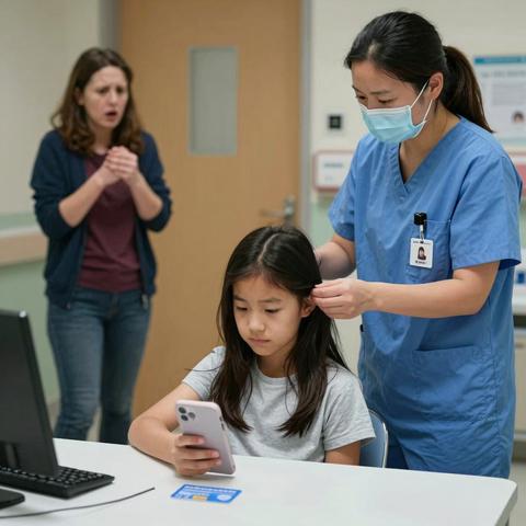 She Kept One Eye Hidden Behind Her Hair During The Hospital Intake—When I Brushed It Aside, Her Mother Dropped The Insurance Card And Ran For The Hall.
