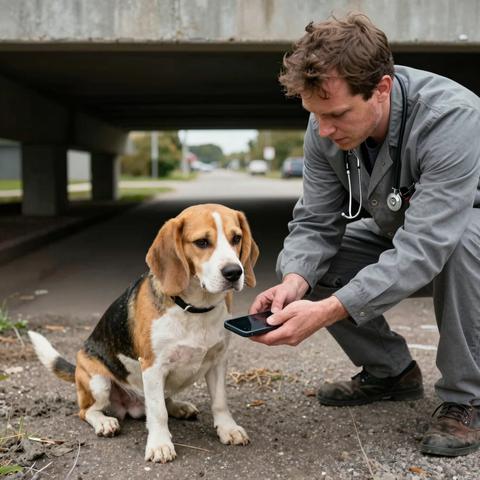 I Found An Abandoned Beagle Shivering Under Route 70, Screaming In Agony Every Time We Touched Her Leg… What I Uncovered After 9 Minutes Of Washing Broke Me As A Vet. – storyteller