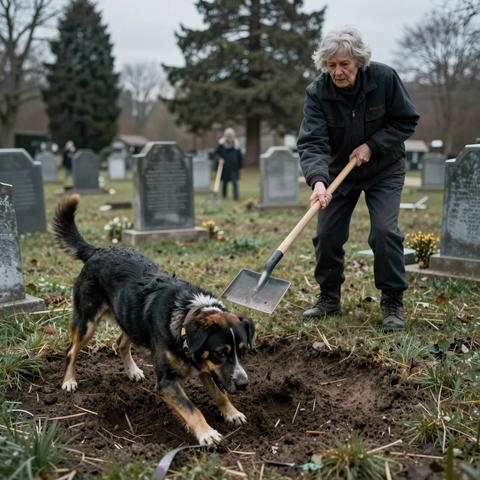 My Missing Granddaughter’s Dog Suddenly Snapped His Leash, Bolted Across The Cemetery, And Started Digging At A Fresh Grave No One In Our Family Recognized.