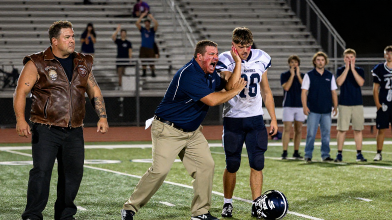 The Football Coach Slapped My 18-Year-Old Son in Front of 400 Parents and Said He’d Never Be a Real Man. Then His Father Stepped Onto the Field Wearing His Old Biker Cut. – storyteller