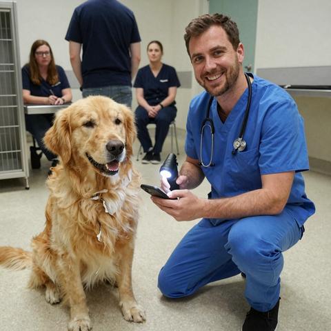 For Three Weeks This Abandoned Golden Retriever Terrorized Our Shelter Staff Until Our Lead Surgeon Noticed A Tiny, Deliberate Slice Underneath The Thick Plaster Of His Left Leg Cast.
