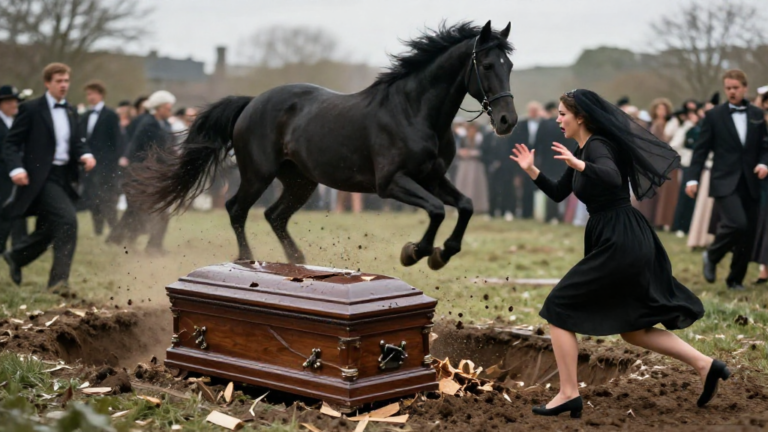 I Buried My Father On A Quiet Tuesday Morning. But When His Massive Stallion Crashed The Funeral And Smashed The Casket Open, The Sickening Secret Inside Made The Entire Town Flee In Absolute Terror. – storyteller
