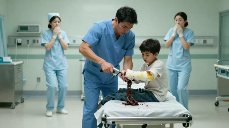 The rotting smell in Trauma Room 2 was unbearable, but when I finally cut off the 8-year-old boy’s filthy, neglected cast, what fell out onto the sterile floor made every seasoned ER nurse scream and step back in pure horror. – storyteller