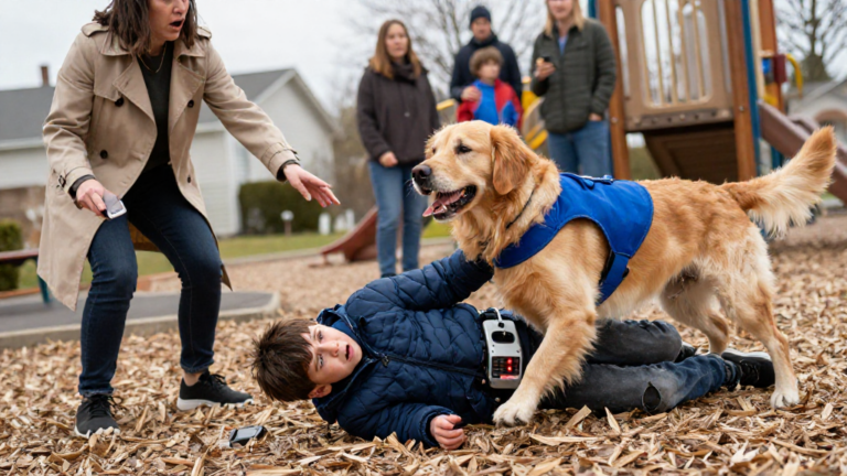 I Thought The Seven-Year-Old Tripped On The Playground, But When Our Therapy Dog Lunged And Pinned Him, I Realized Why He Refused To Let Me Call Home. – storyteller