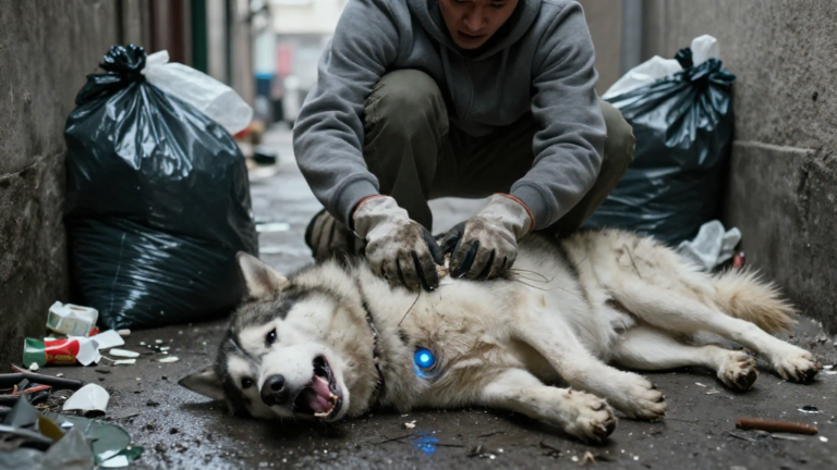 The Abandoned Pregnant Husky Let Out A Piercing Scream When I Touched Her Heavily Matted Chest, But The Horrifying Truth Hidden Deep Within Her Tangled Fur Defied All Medical Logic – storyteller
