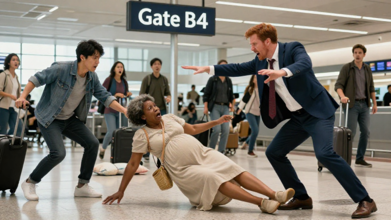 He Shoved A 62-Year-Old Pregnant Black Woman At Gate B4. 5 Minutes Later, I Ruined His Life. – storyteller