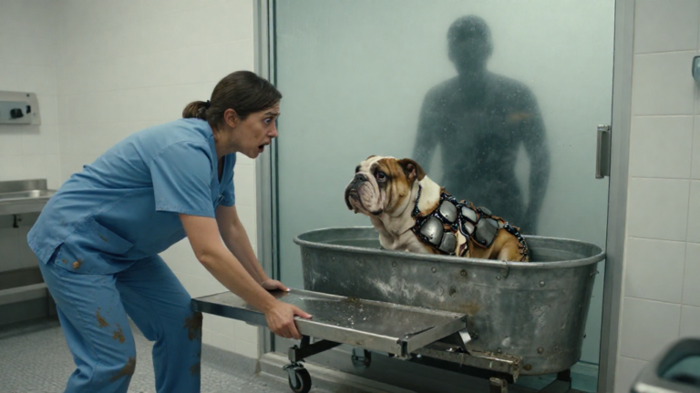 I Was Giving A Final Bath To A Scheduled-For-Euthanasia Rescue Bulldog When The Dried Mud Washed Away, Revealing A Terrifying Secret That Forced Me To Barricade The Clinic Door. – storyteller