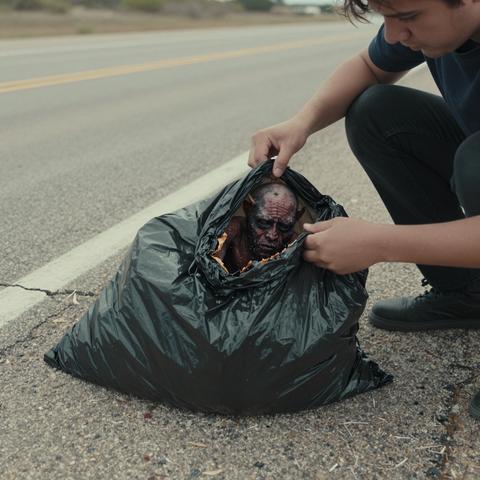 I Pulled Over On An Empty Stretch Of Texas Highway For A Moving Trash Bag. The Trembling Creature Inside Looked Burned, But The Horrifying Truth Was Actively Crawling Beneath My Bare Hands. – storyteller