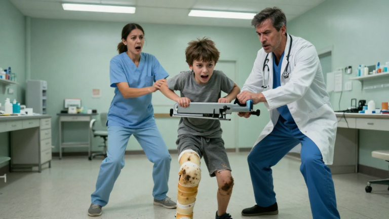 Everyone thought the terrible smell meant the 8-year-old’s leg was dying, but nobody understood why he fought the cast saw like a feral animal until we saw what he was hiding inside. – storyteller