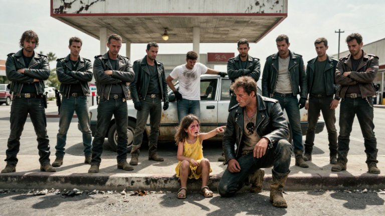 12 Hells Angels Surround A 7-Year-Old Girl On A Gas Station Curb What They Do To Her Father After Hearing Her Secret Will Leave You Breathless A True Story Of Justice That The System Failed To Provide – storyteller