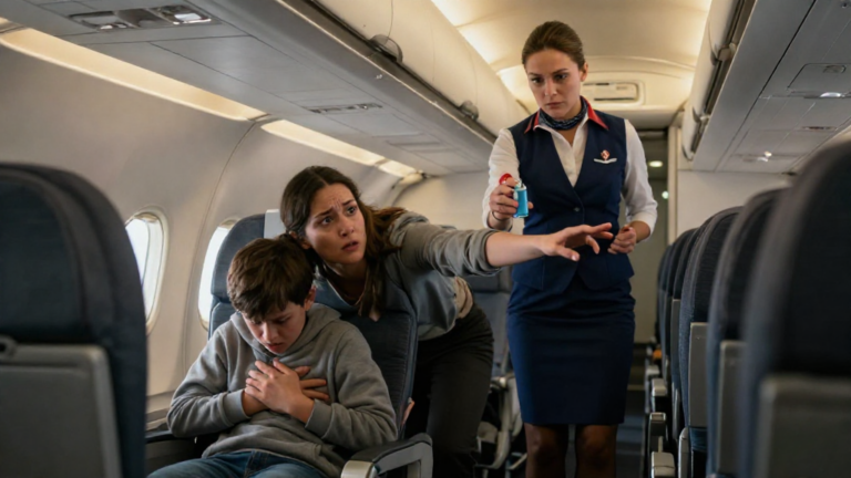 “Give It Back, He Can’t Breathe!” We Were Mid-Flight When The Attendant Threw Away My Son’s Rescue Inhaler. – storyteller