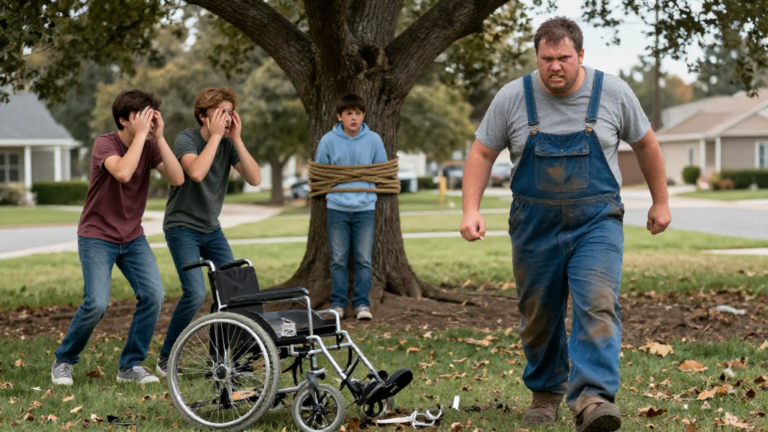THEY TIED MY PARALYZED SON TO A TREE AND SMASHED HIS ONLY WAY TO WALK. THEY THOUGHT HE WAS HELPLESS. THEY FORGOT HE HAD A FATHER. – storyteller