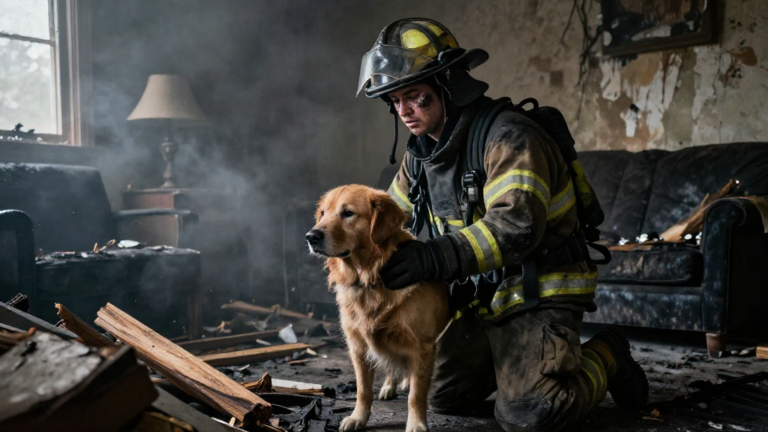 “We Fought The Deadliest House Fire Of My 22-Year Career. The Owner Was Presumed Dead. But When The Smoke Cleared, What The Family Dog Kept Doing In The Ashes Brought My Entire Crew To Our Knees.” – storyteller