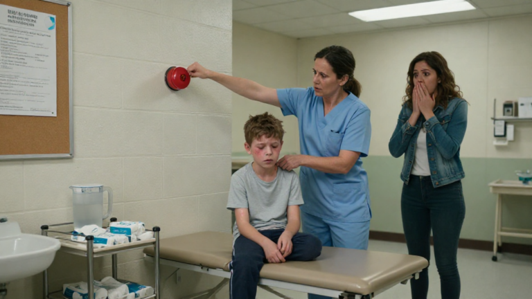 I Thought My 6-Year-Old Was Faking Sick To Stay Home… Until The School Nurse Lifted His Collar And Smashed The Panic Button. – storyteller