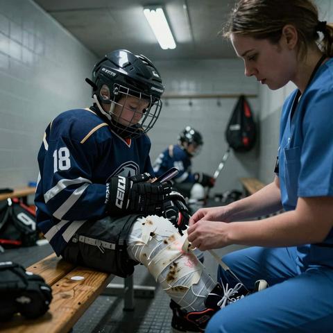 The 8-Year-Old Refused To Remove His Hockey Pads After Practice. When The Rink Nurse Finally Cut The Tape, The SOS Hidden Beneath Forced The Entire Town To Face A Horrifying Truth. – storyteller